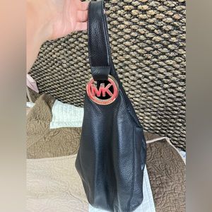 MK black shoulder purse